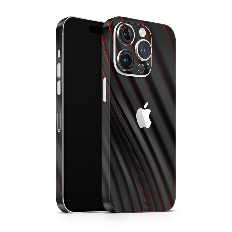 Apple iPhone Skin Wrap - Red Black Waves – SkinsLegend