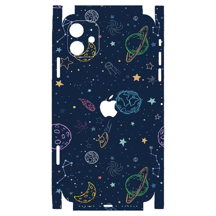 Apple iPhone Skin Wrap - Space Symbols on Black - SkinsLegend