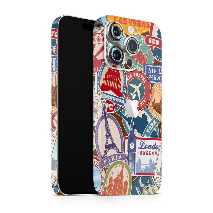 Apple iPhone Skin Wrap - Travel Graffiti - SkinsLegend