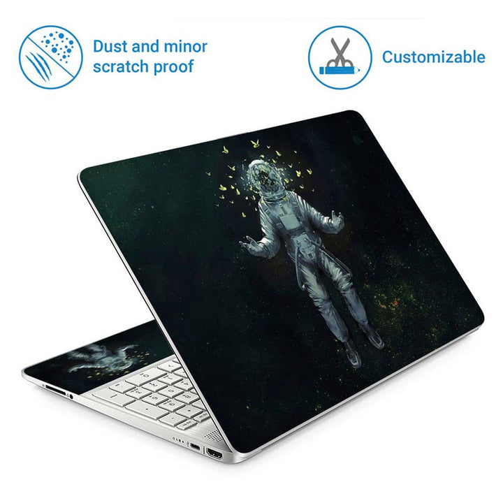 Full Panel Laptop Skin - Astronaut Butterflies