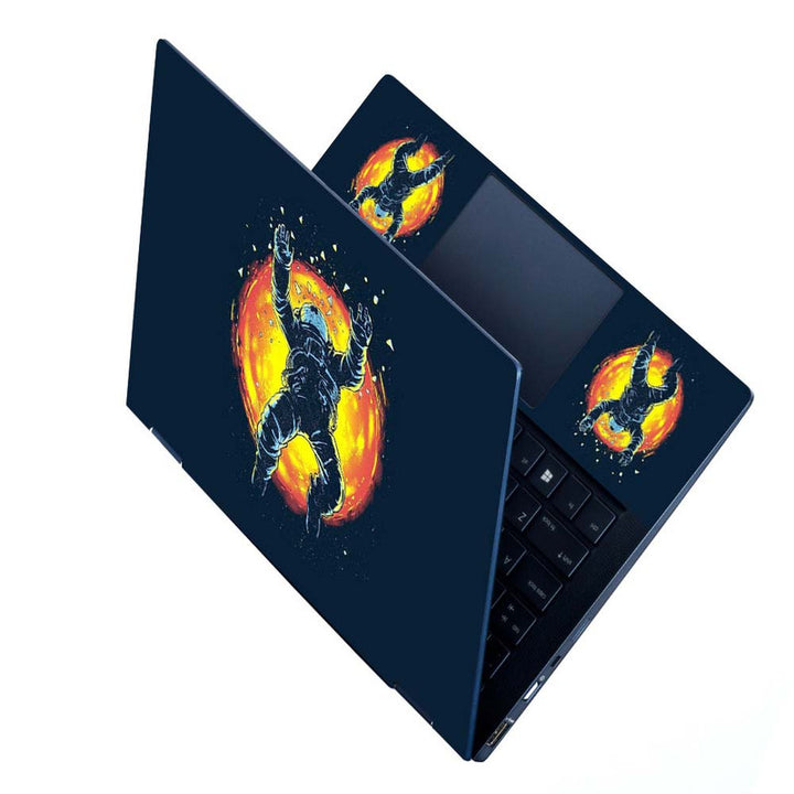 Full Panel Laptop Skin - Astronaut Fire Planet