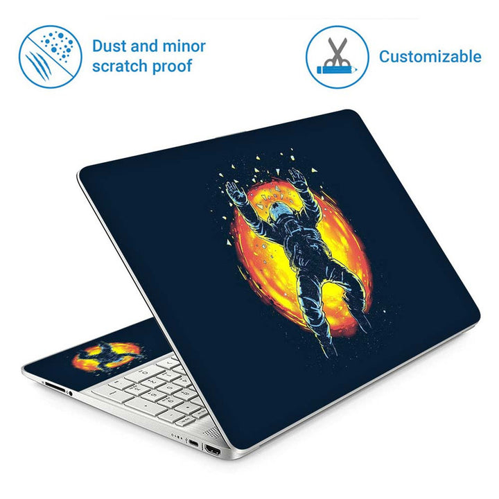 Full Panel Laptop Skin - Astronaut Fire Planet