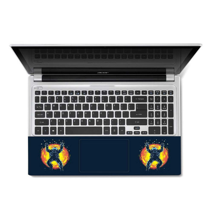 Full Panel Laptop Skin - Astronaut Fire Planet