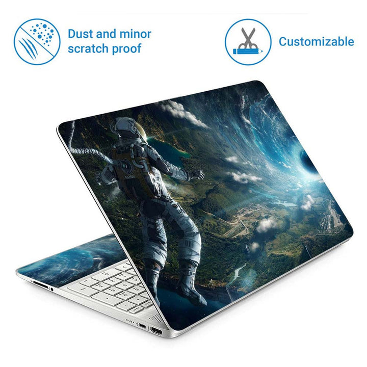 Full Panel Laptop Skin - Astronaut Landing on Earth