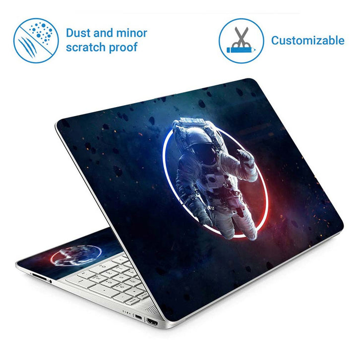 Full Panel Laptop Skin - Astronaut Lightning Circle