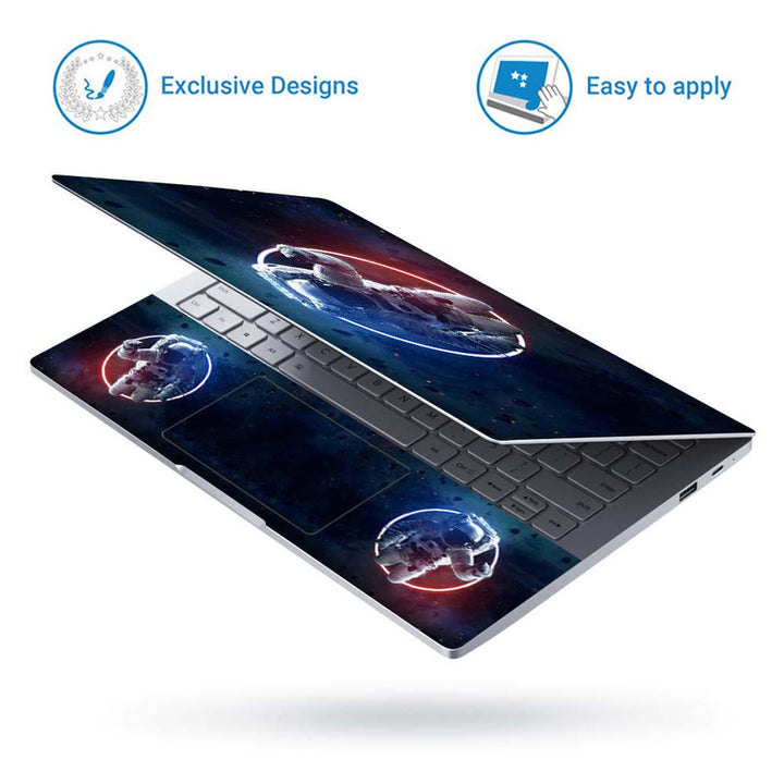 Full Panel Laptop Skin - Astronaut Lightning Circle