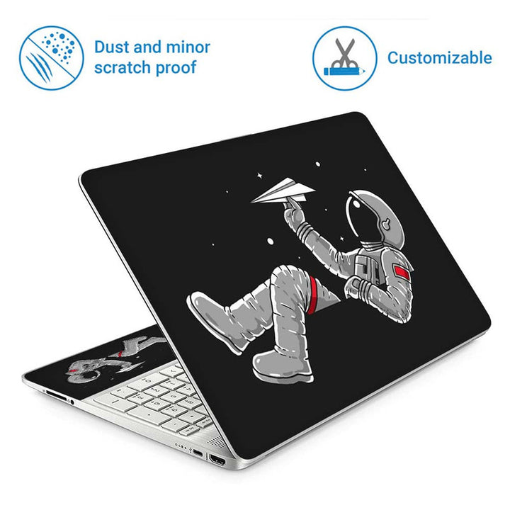 Full Panel Laptop Skin - Astronaut Paper Plane