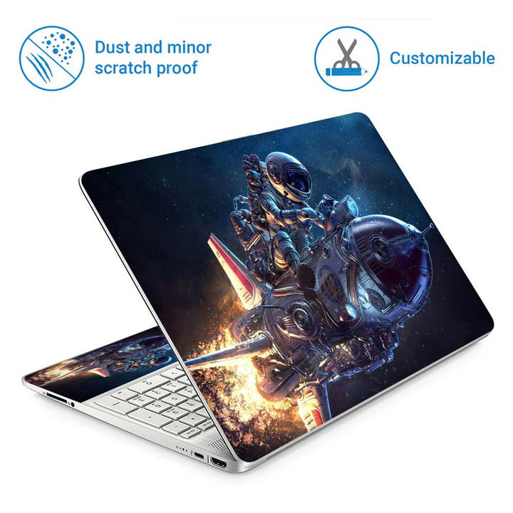 Full Panel Laptop Skin - Astronaut Rocket