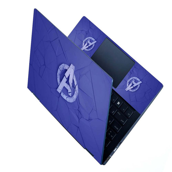 Full Panel Laptop Skin - Avengers Blue Logo