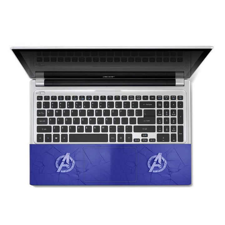 Full Panel Laptop Skin - Avengers Blue Logo