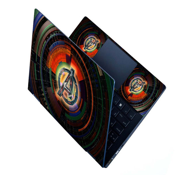 Full Panel Laptop Skin - Avengers Circle Art