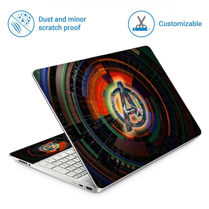 Full Panel Laptop Skin - Avengers Circle Art