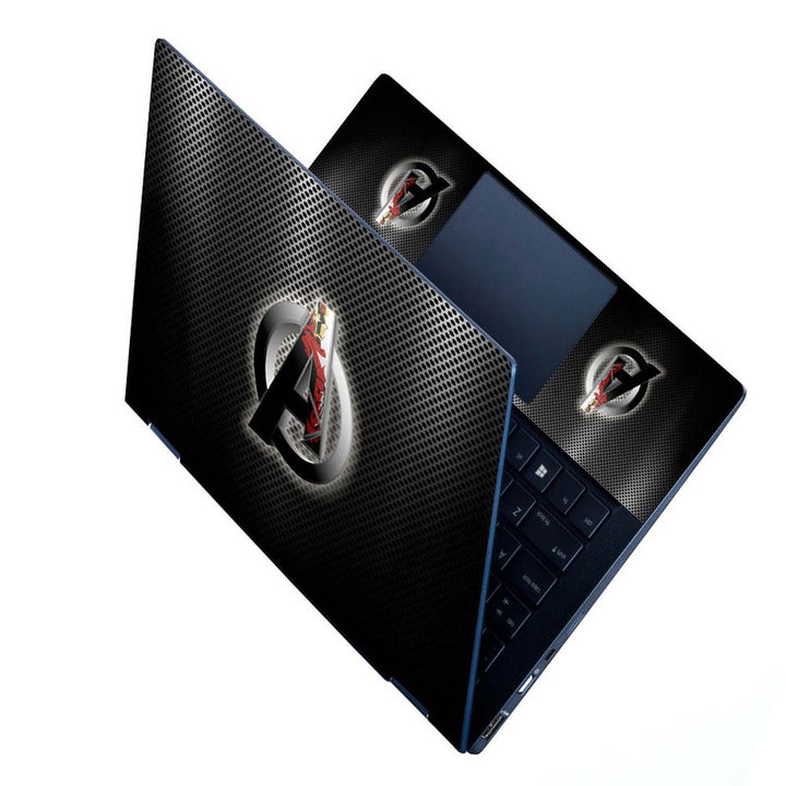 Full Panel Laptop Skin - Avengers Logo Iron Man Metal