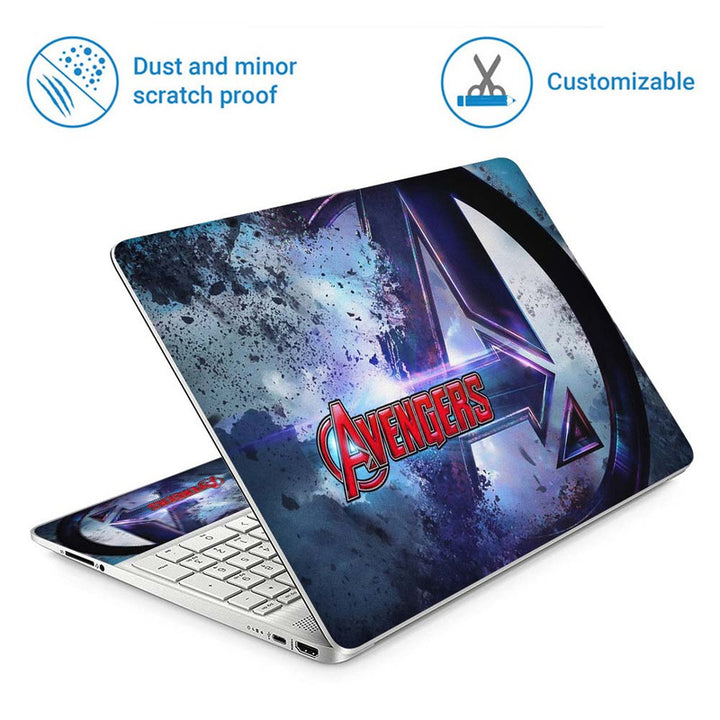 Full Panel Laptop Skin - Avengers Logo Red