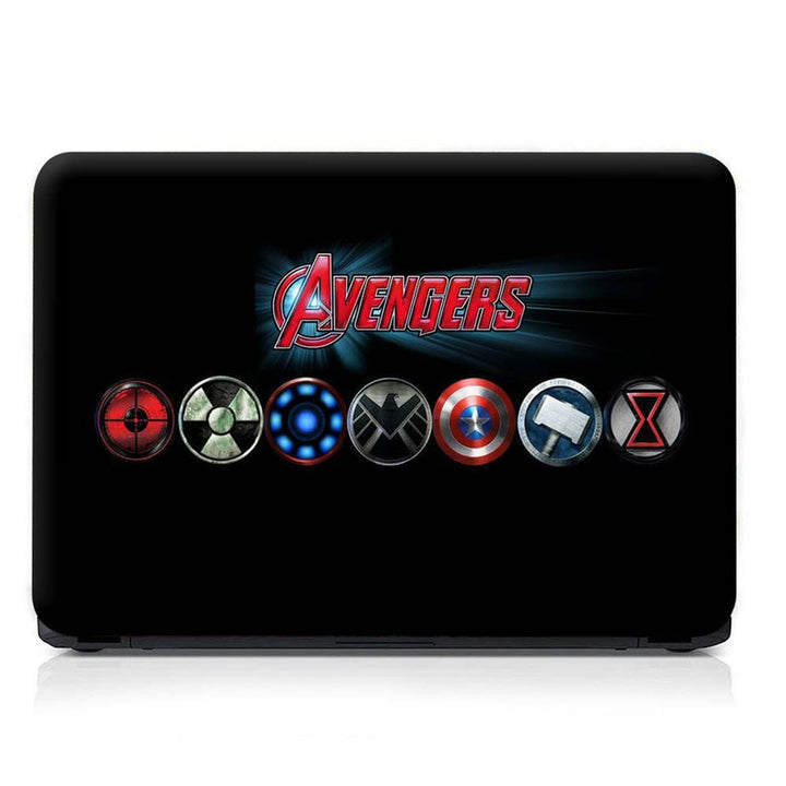 Full Panel Laptop Skin - Avengers Round Logos