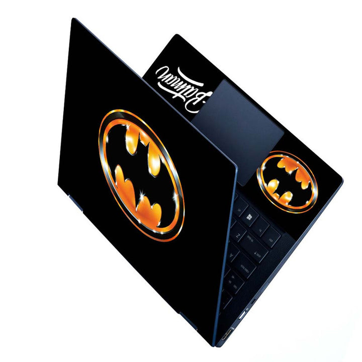 Full Panel Laptop Skin - Batman Golden Sparkle