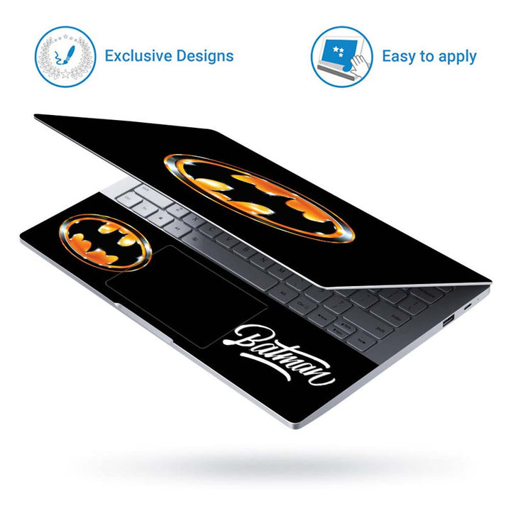 Full Panel Laptop Skin - Batman Golden Sparkle