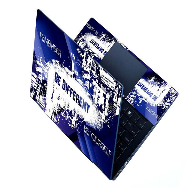 Full Panel Laptop Skin - Be Different Blue