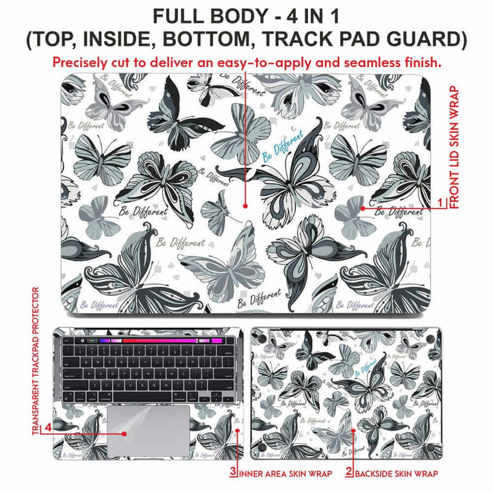 Laptop Skin for Apple MacBook - Be Different Butterfly - SkinsLegend