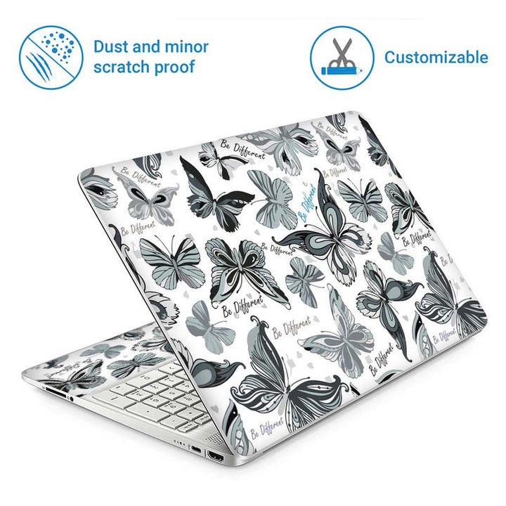 Full Panel Laptop Skin - Be Different Butterfly