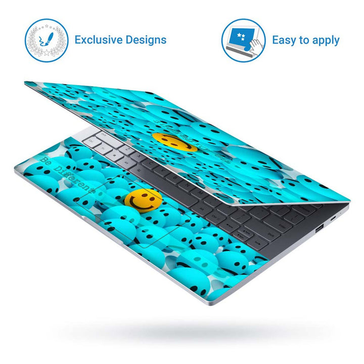 Full Panel Laptop Skin - Be Different Smily