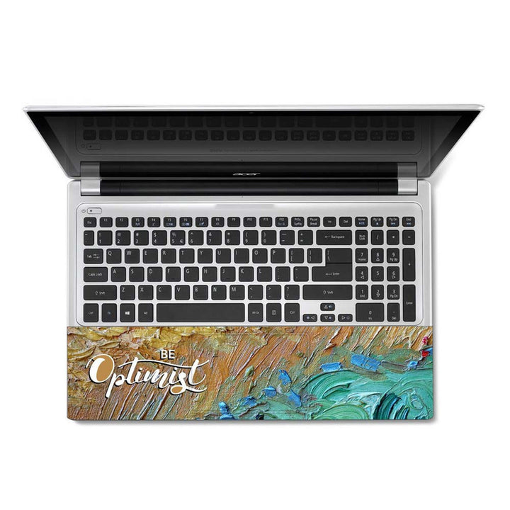 Full Panel Laptop Skin - Be Optimist Canvas Art