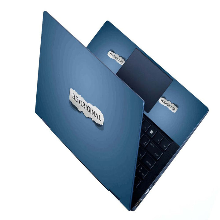 Full Panel Laptop Skin - Be Original Blue