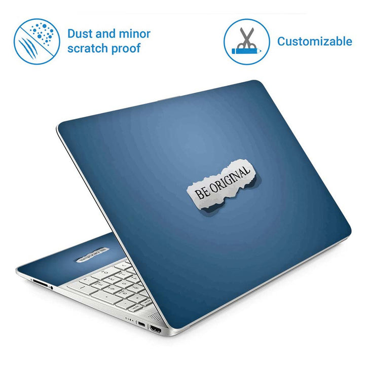 Full Panel Laptop Skin - Be Original Blue