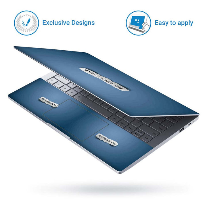 Full Panel Laptop Skin - Be Original Blue