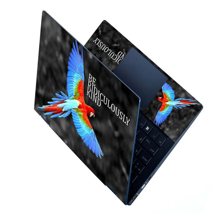 Full Panel Laptop Skin - Be Ridiculously Kind Bird