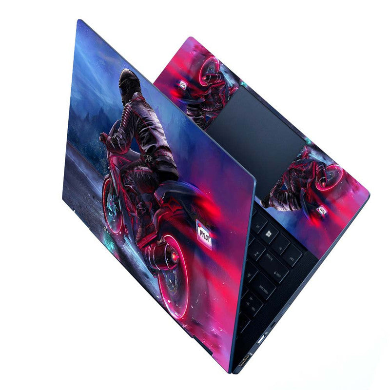 Full Panel Laptop Skin - Biker Motorcycle – SkinsLegend