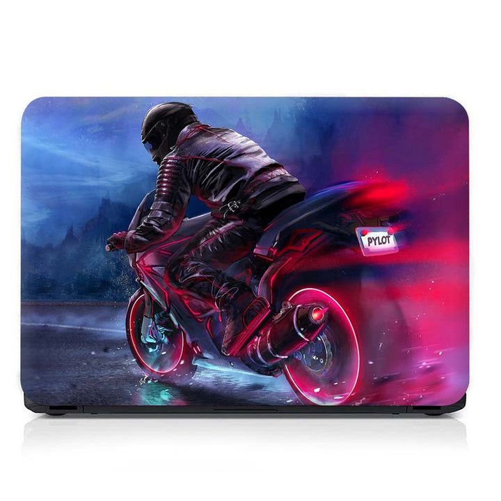 Full Panel Laptop Skin - Biker Motorcycle