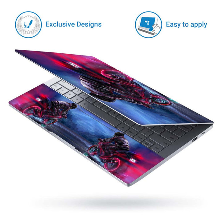 Full Panel Laptop Skin - Biker Motorcycle