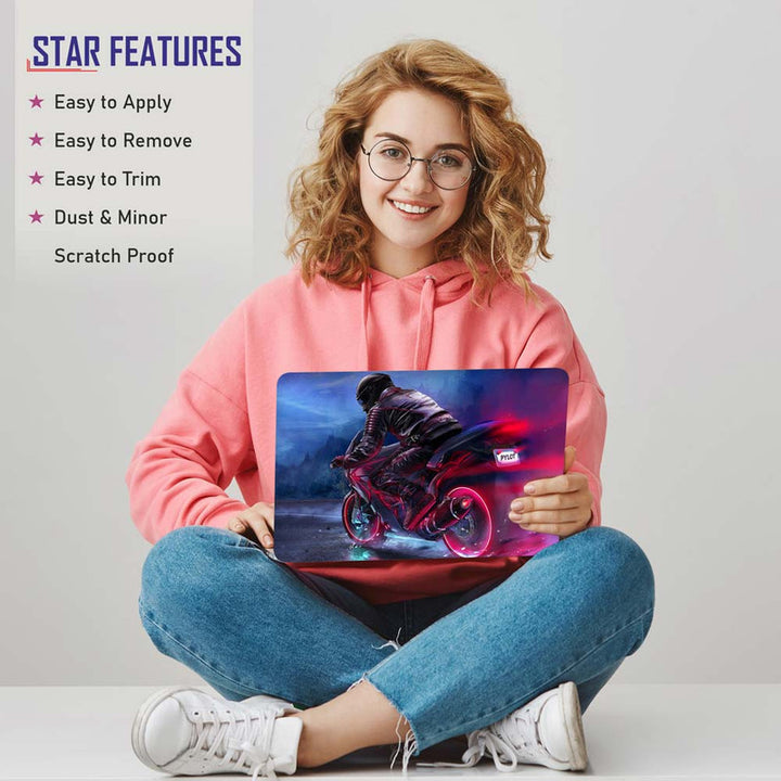 Full Panel Laptop Skin - Biker Motorcycle