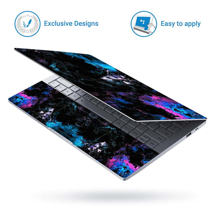 Full Panel Laptop Skin - Black Abstract