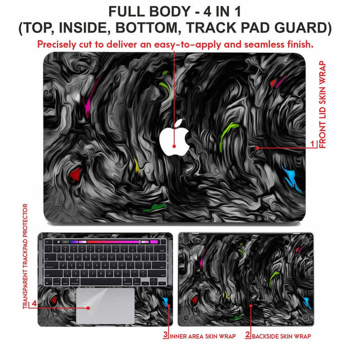 Laptop Skin for Apple MacBook - Black Blue Design - SkinsLegend