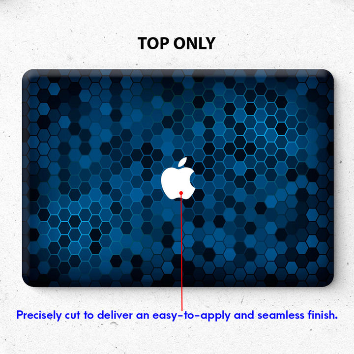 Laptop Skin for Apple MacBook - Black Blue Honeycomb - SkinsLegend