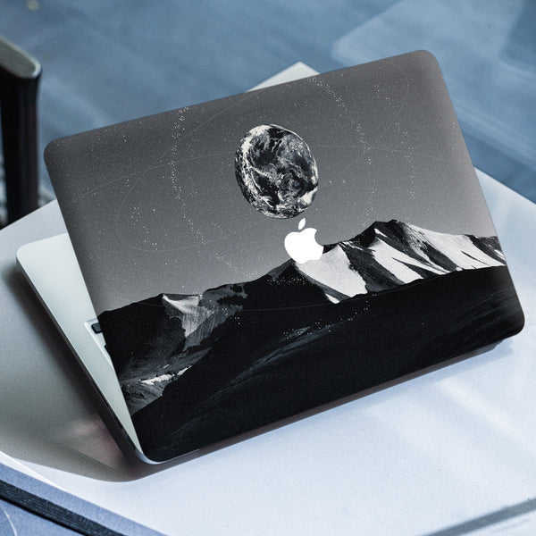 Laptop Skin for Apple MacBook - Black Earth View - SkinsLegend