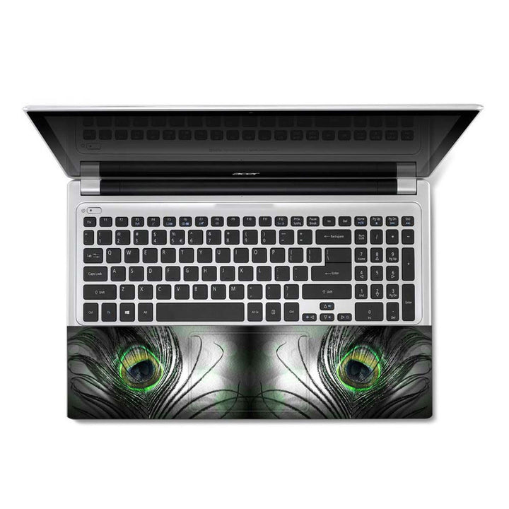 Full Panel Laptop Skin - Black Feather