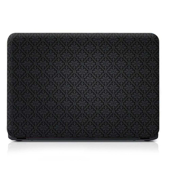 Full Panel Laptop Skin - Black Floral Pattern