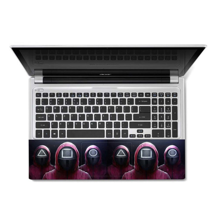 Full Panel Laptop Skin - Black Game Mask