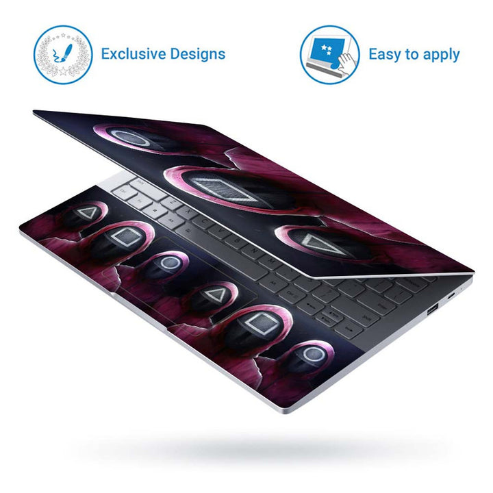 Full Panel Laptop Skin - Black Game Mask