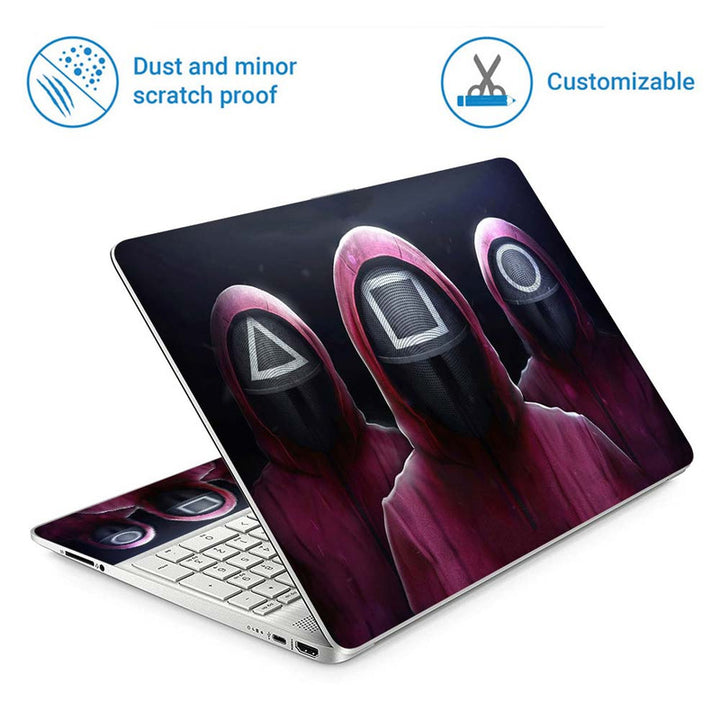 Full Panel Laptop Skin - Black Game Mask