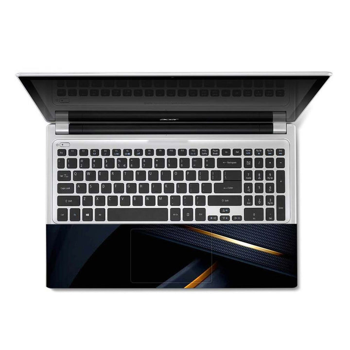 Full Panel Laptop Skin - Black Golden Flash Art