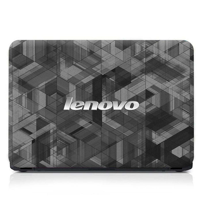 Full Panel Laptop Skin - Black Grey Mesh Lenovo