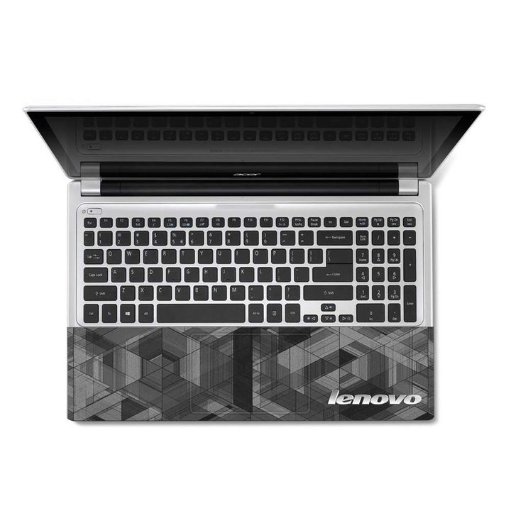 Full Panel Laptop Skin - Black Grey Mesh Lenovo