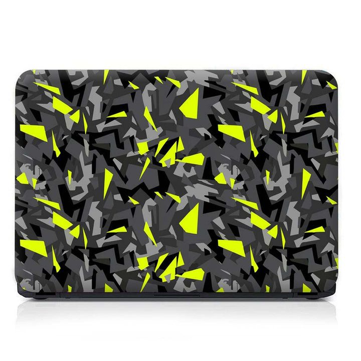 Full Panel Laptop Skin - Black Grey Yellow Sparkle