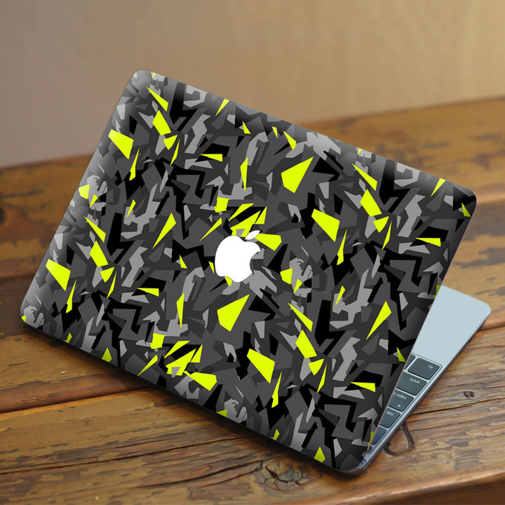 Laptop Skin for Apple MacBook - Black Grey Yellow Sparkle - SkinsLegend