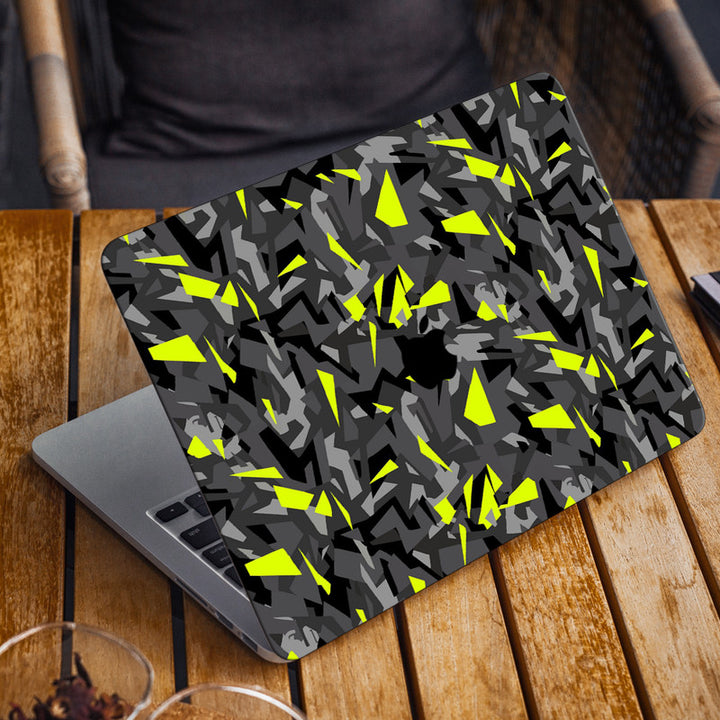 Laptop Skin for Apple MacBook - Black Grey Yellow Sparkle - SkinsLegend