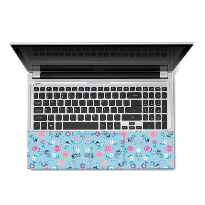 Full Panel Laptop Skin - Black Honey Floral